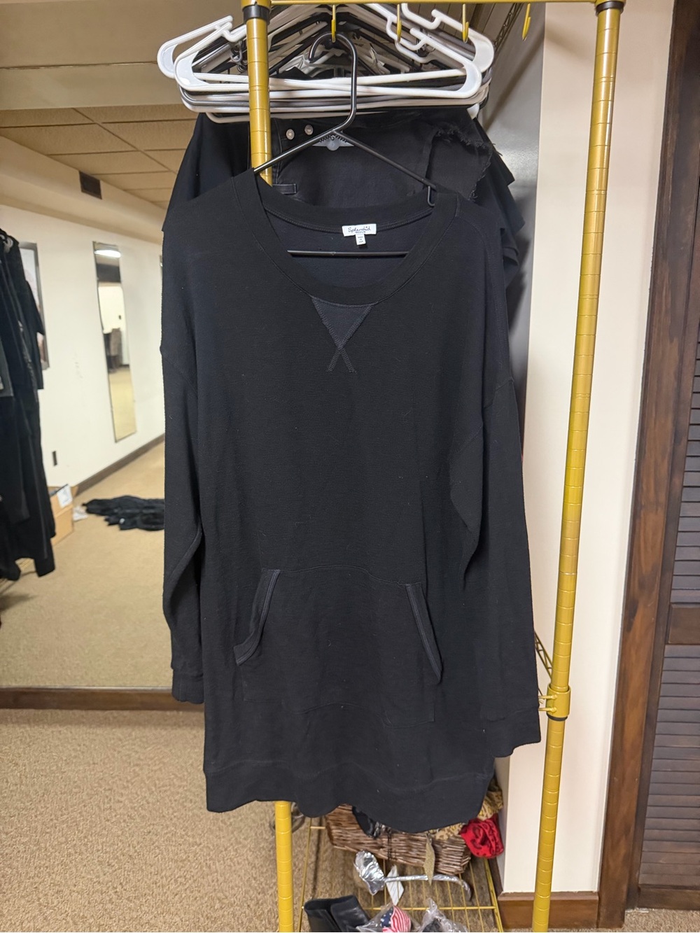 Splendid Black Men's Crewneck Pullover Sweatshirt